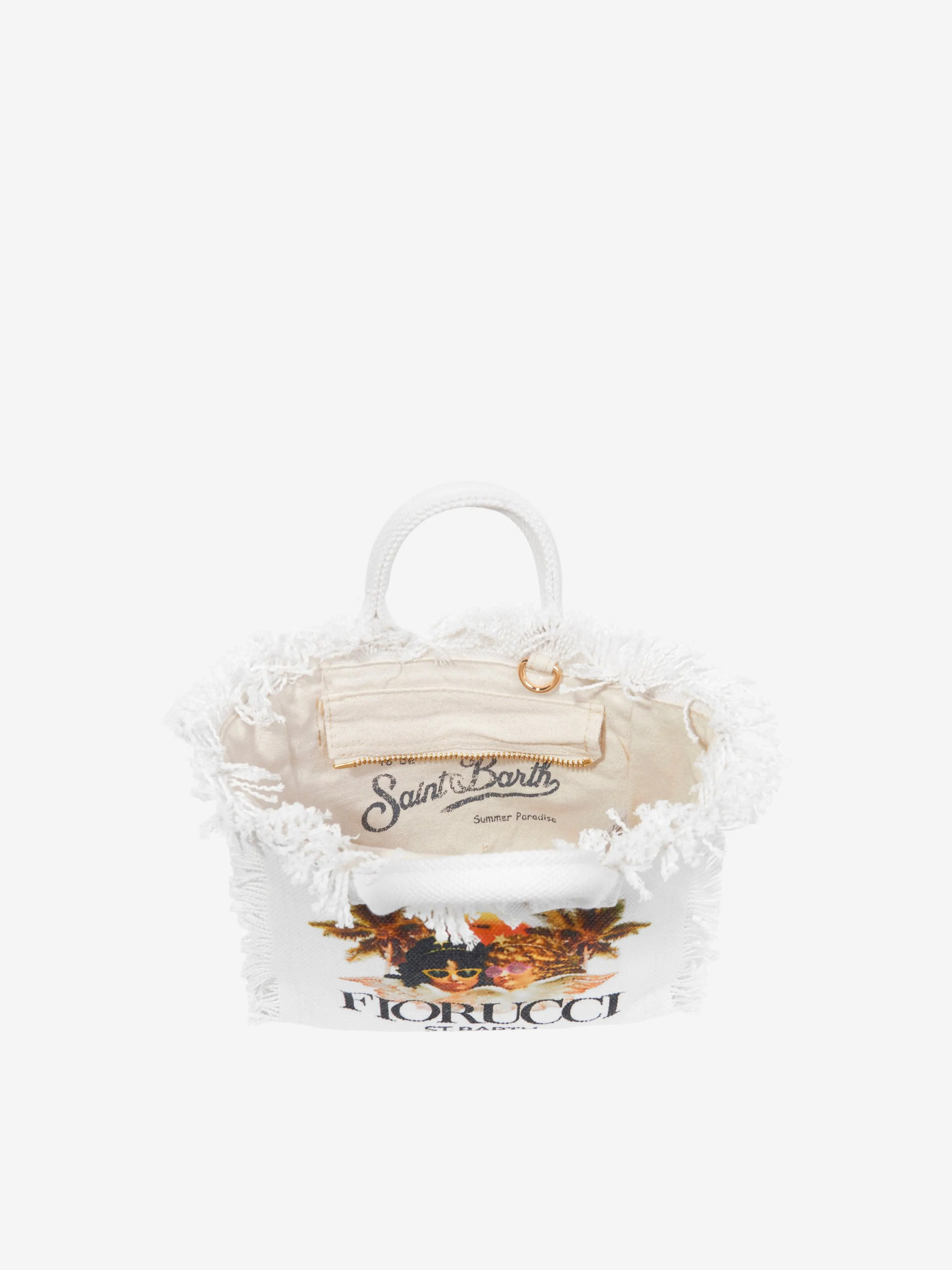 MC2 Saint Barth Girls Fiorucci Angels Tote Bag in White