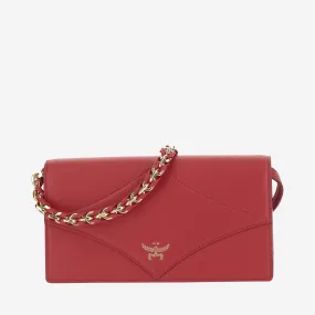 MCM Logo Leather Shoulder Bag
