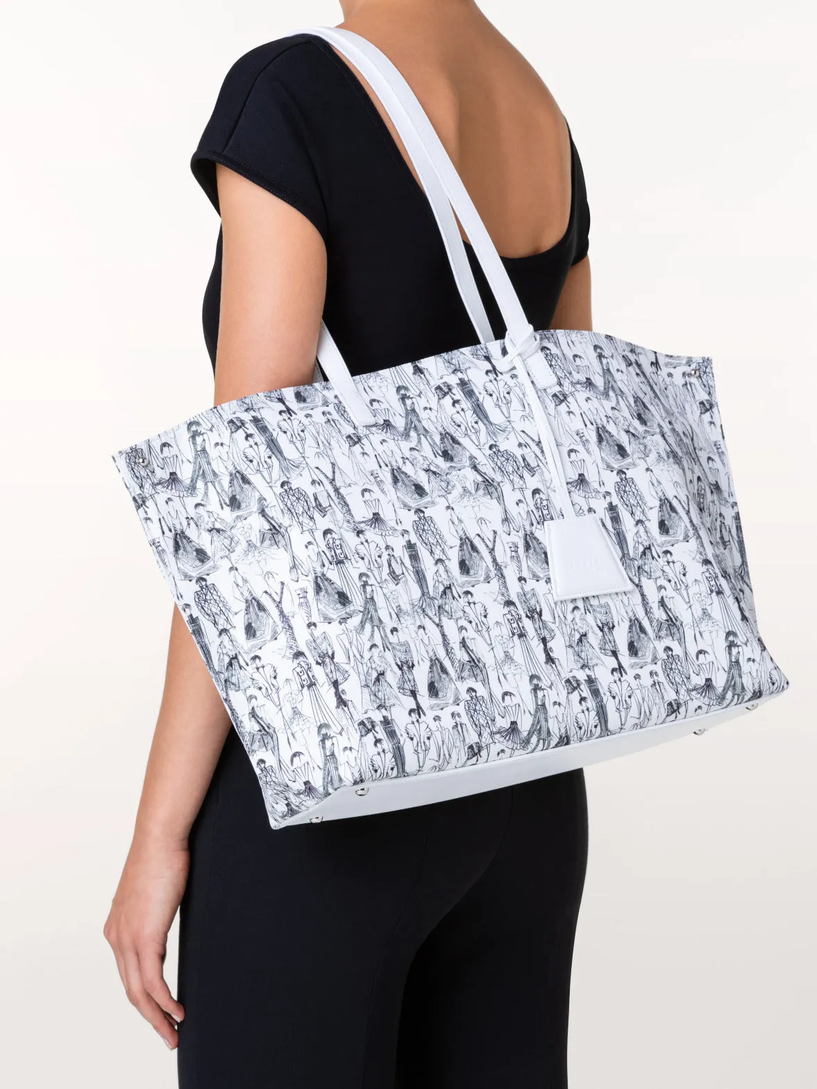Medium Ai Shoulder Bag with Croquis Print