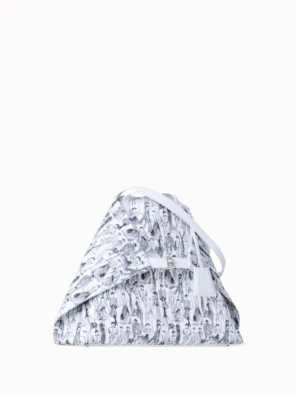 Medium Ai Shoulder Bag with Croquis Print