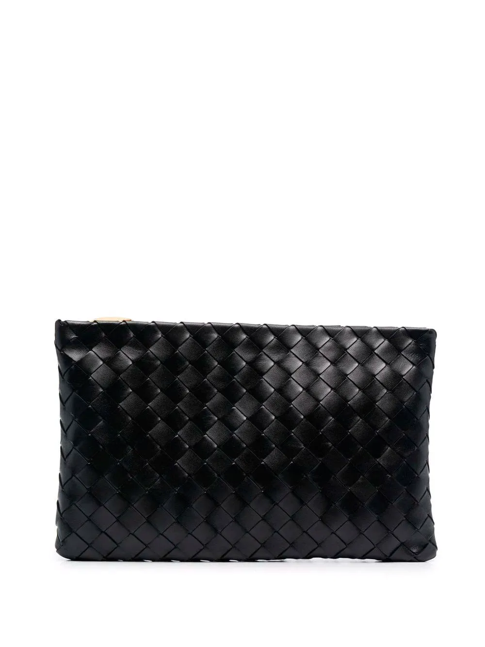 Medium clutch bag in woven nappa