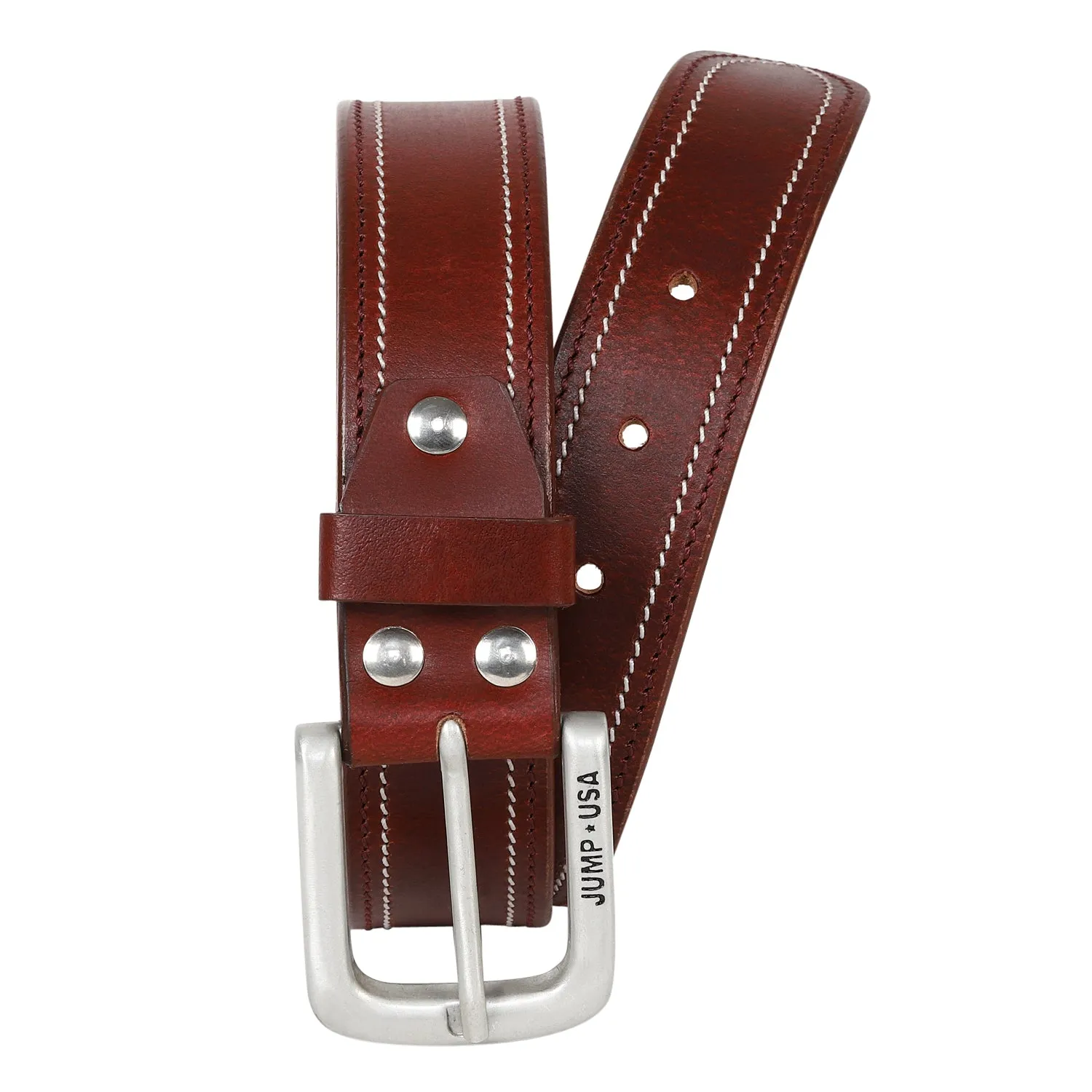 Men Leather Brown Belts With Metal Buckle