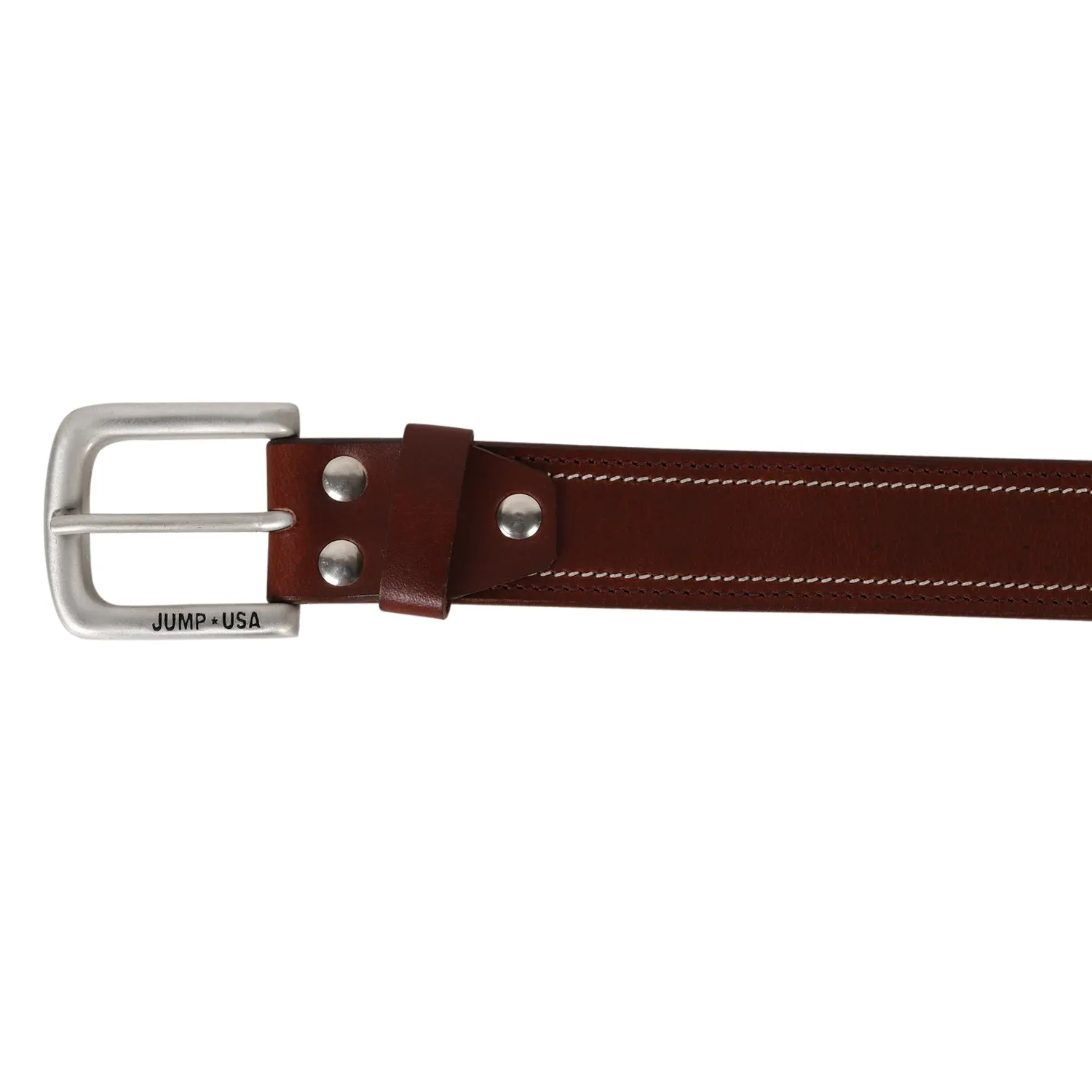 Men Leather Brown Belts With Metal Buckle