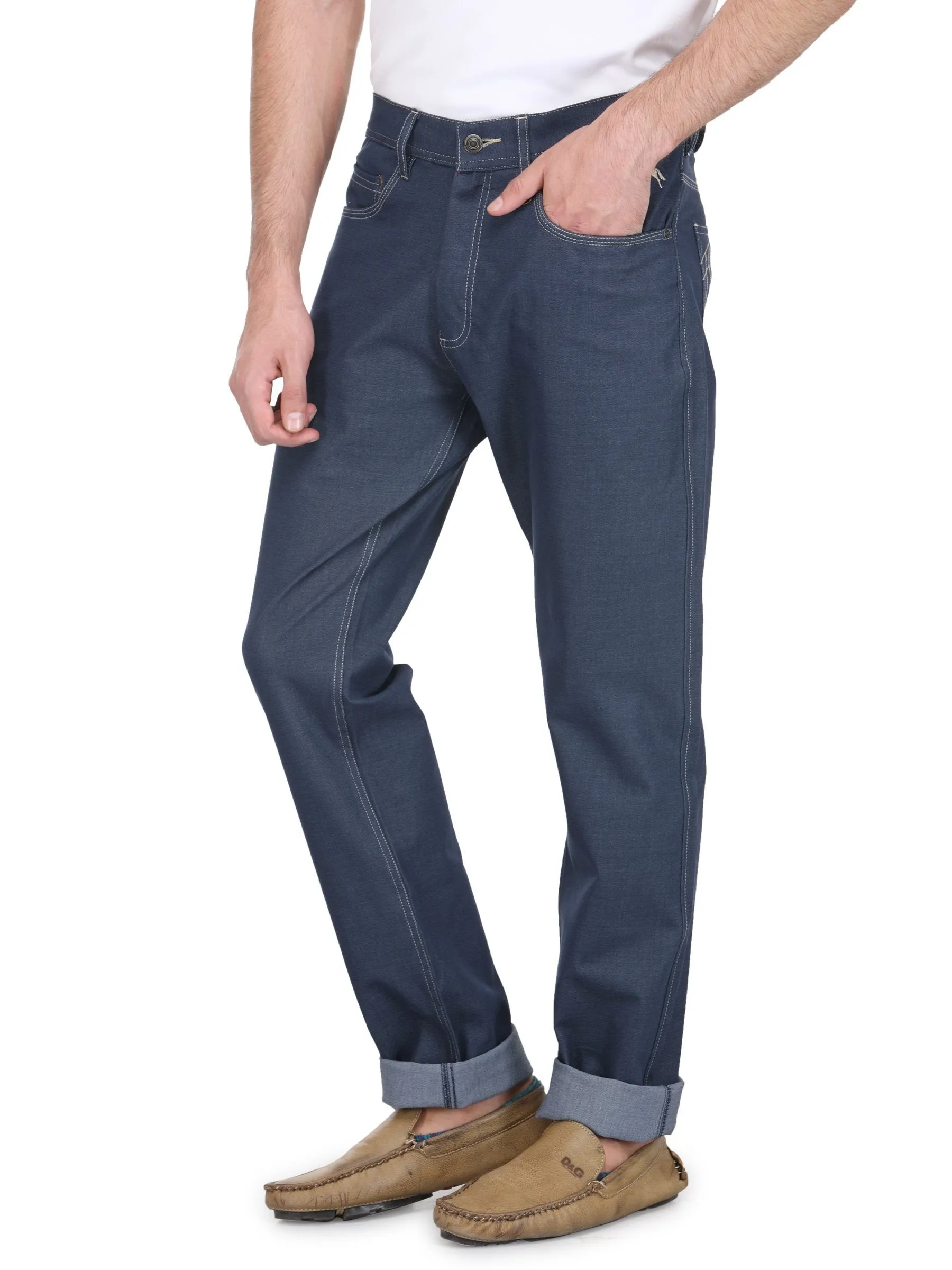 Men Regular Fit Four Way Streachable Jeans