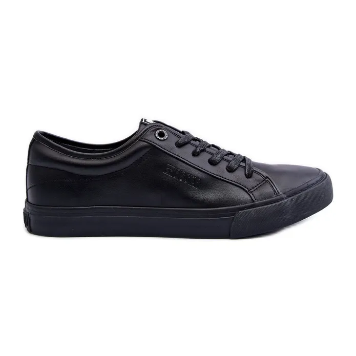 Men's Eco Leather Sneakers Black Big Star JJ174234