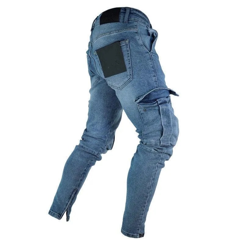 Men's Cargo Jeans Denim Pants