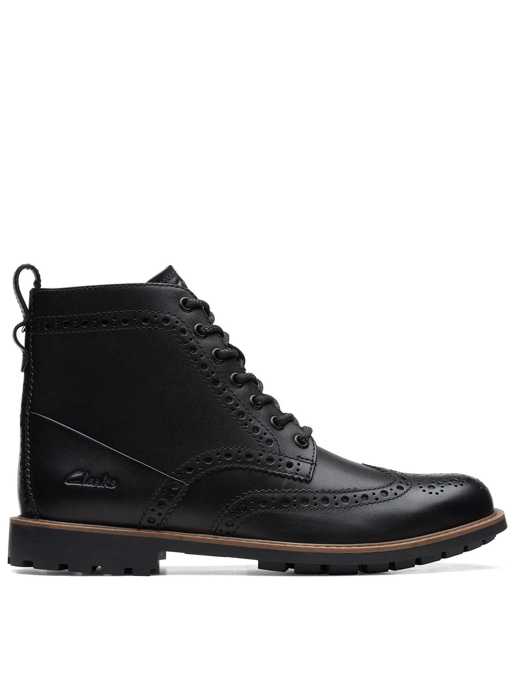 Mens Clarks Boots in Black Leather