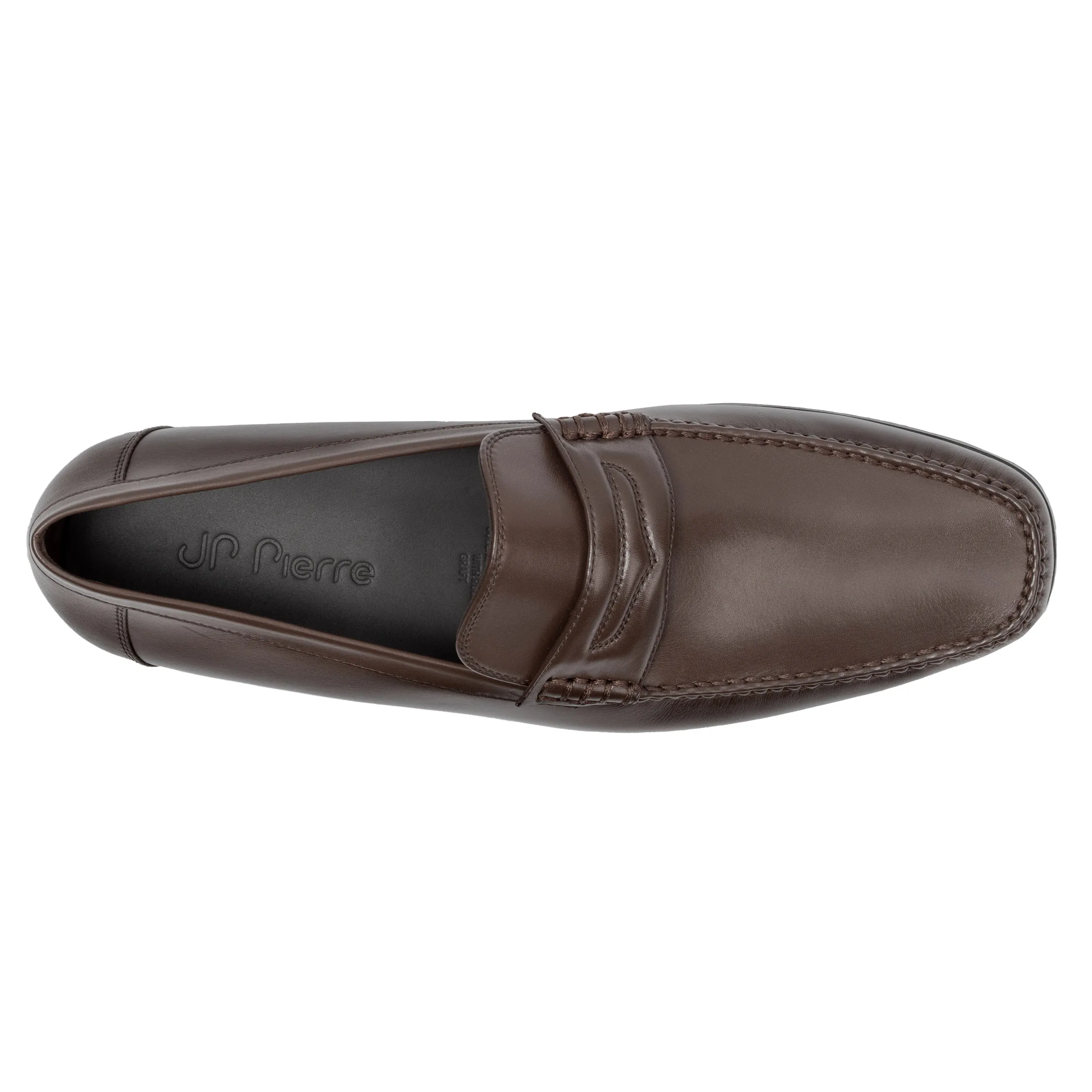 Men's Dark Chocolate Brown Leather Casual Classic Moccasins