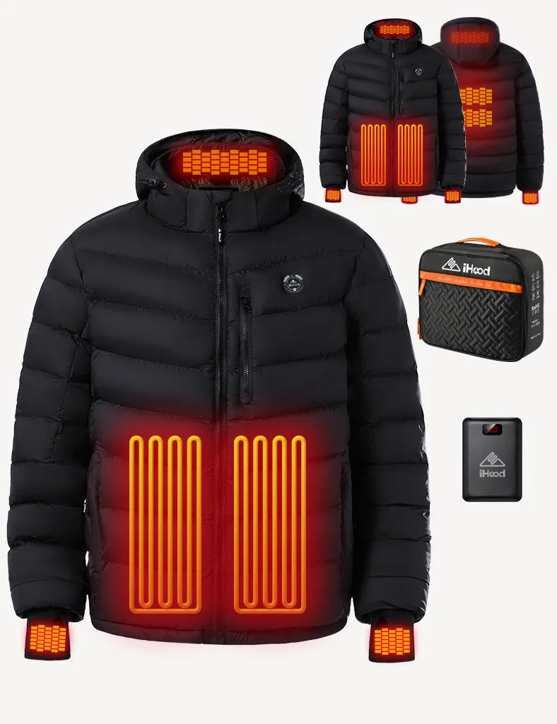 Men's Heated Puffer Jacket With Hand-Heating