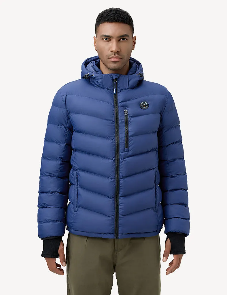 Men's Heated Puffer Jacket With Hand-Heating