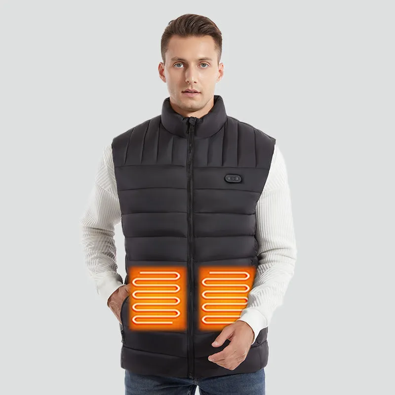 Men's Heated Puffer Vest with 15 heating Zones(Battery Not Included)