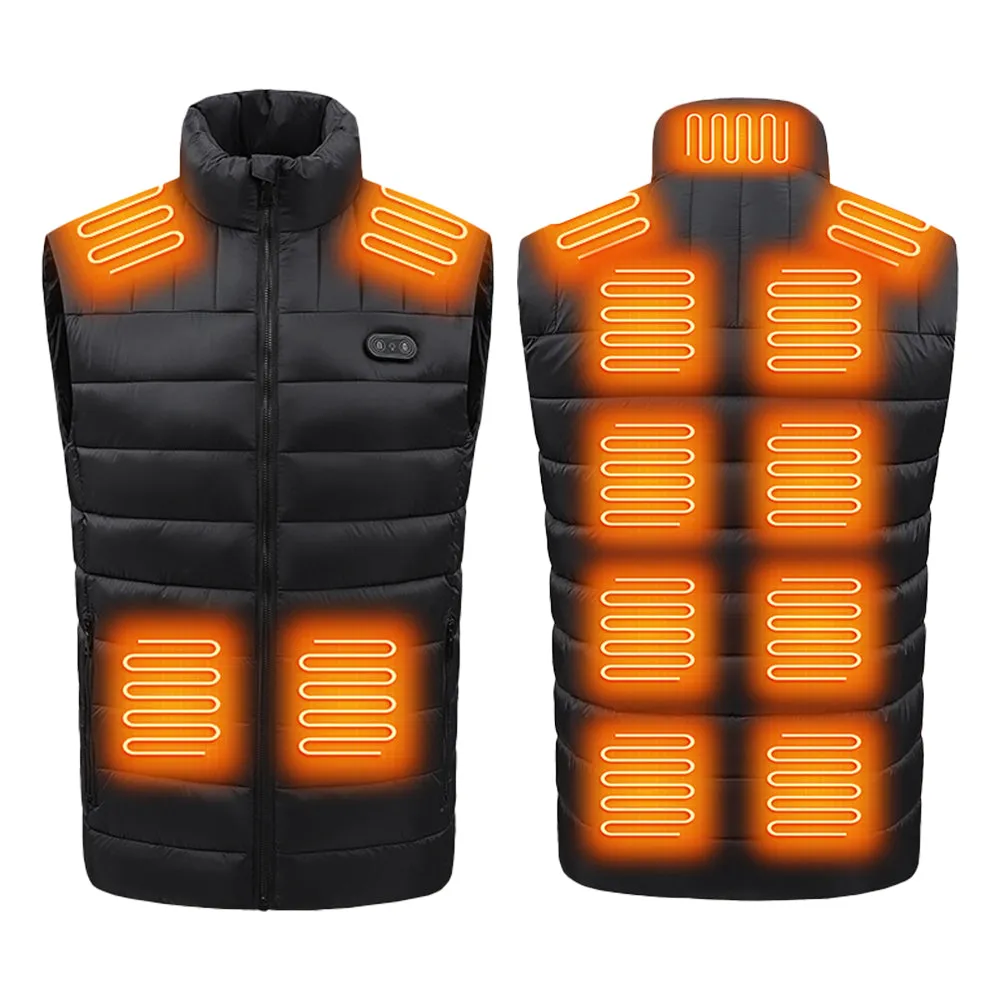 Men's Heated Puffer Vest with 15 heating Zones(Battery Not Included)