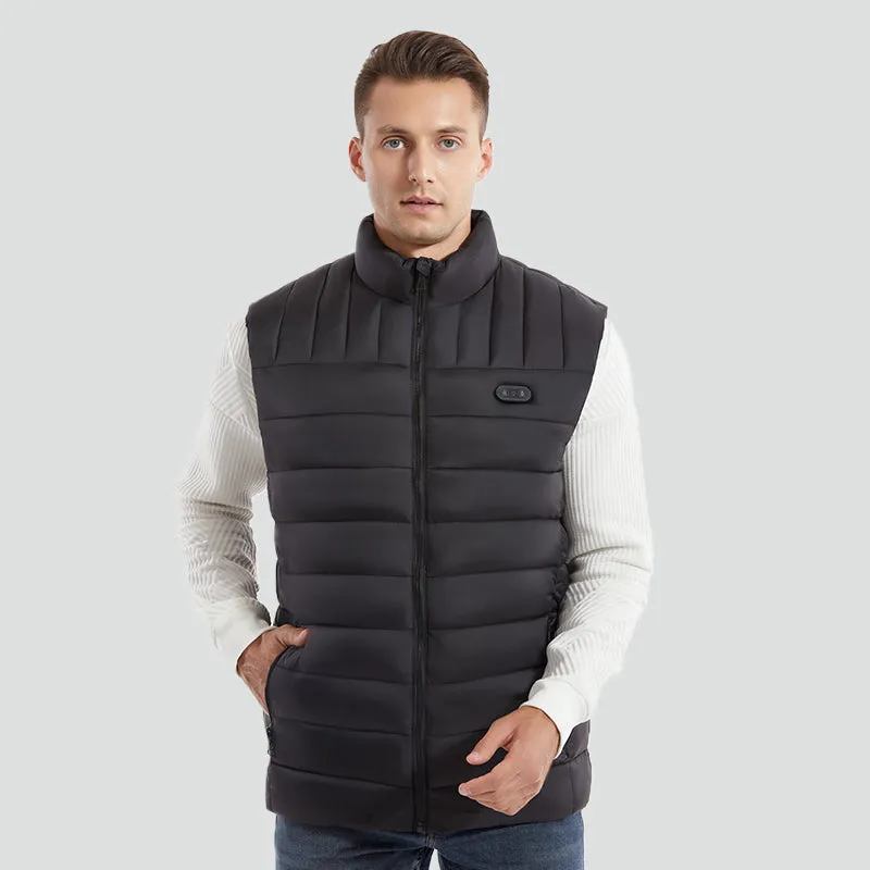 Men's Heated Puffer Vest with 15 heating Zones(Battery Not Included)