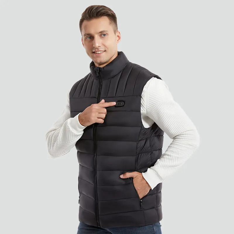 Men's Heated Puffer Vest with 15 heating Zones(Battery Not Included)