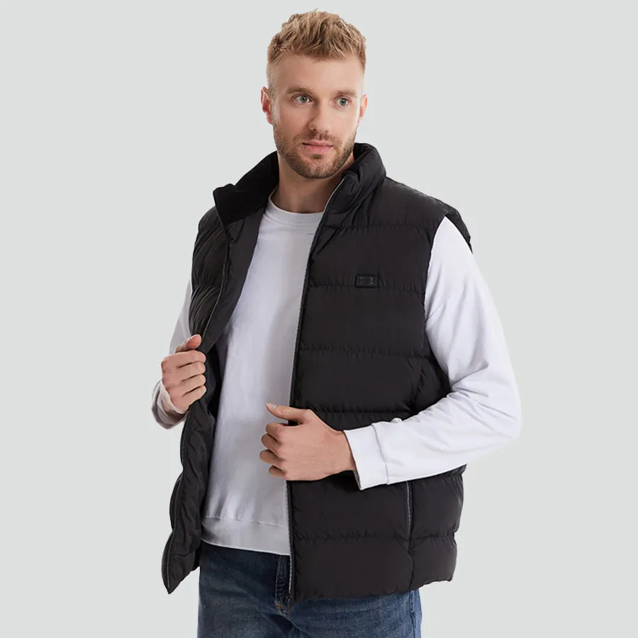 Men's Heated Puffer Vest with 9 Heating Zones(Battery Not Included)