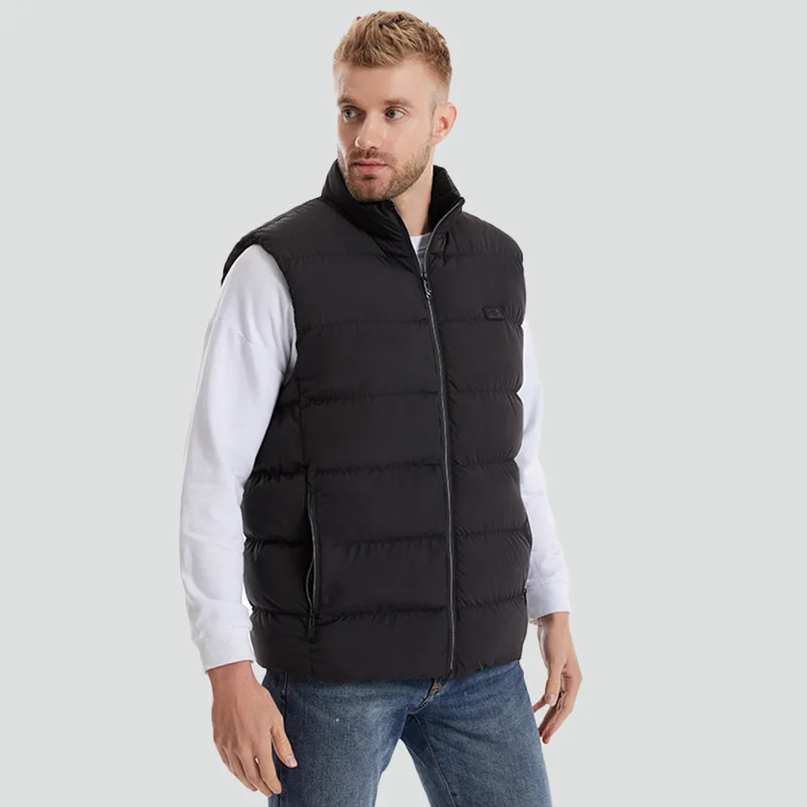 Men's Heated Puffer Vest with 9 Heating Zones(Battery Not Included)