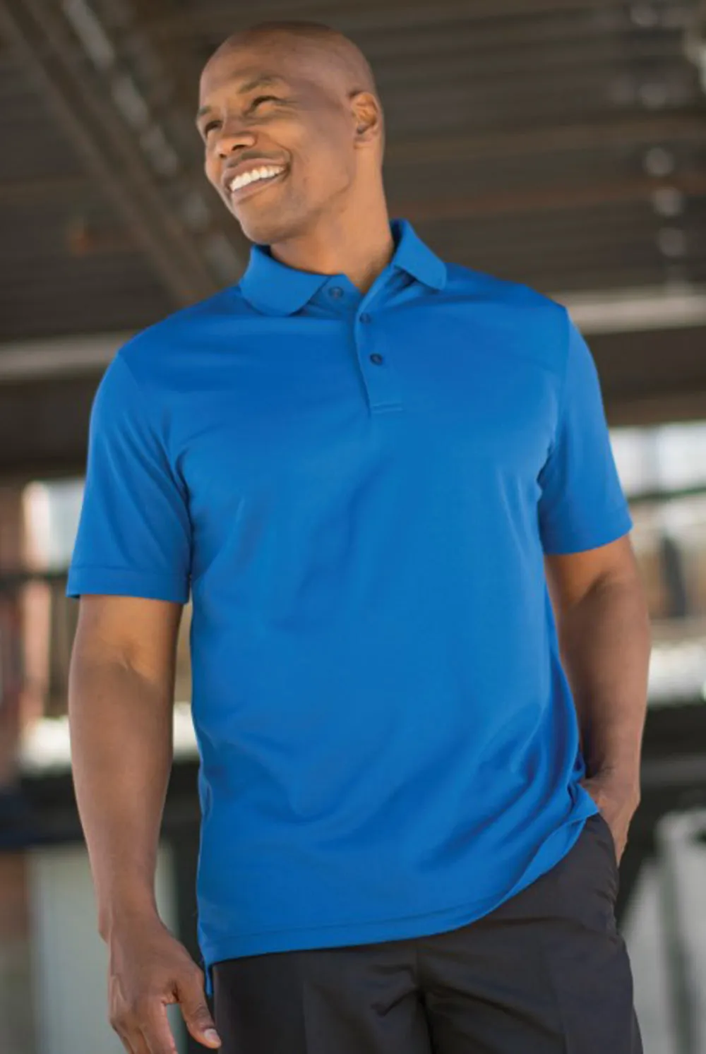 Men's Hi-Performance Polo - Ceil Blue