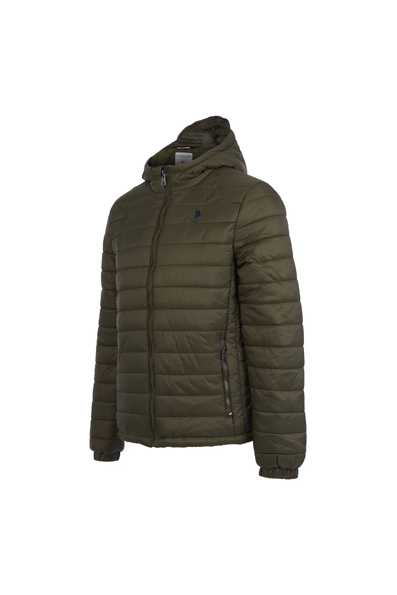 Mens Lightweight Puffer Jacket in Army Green