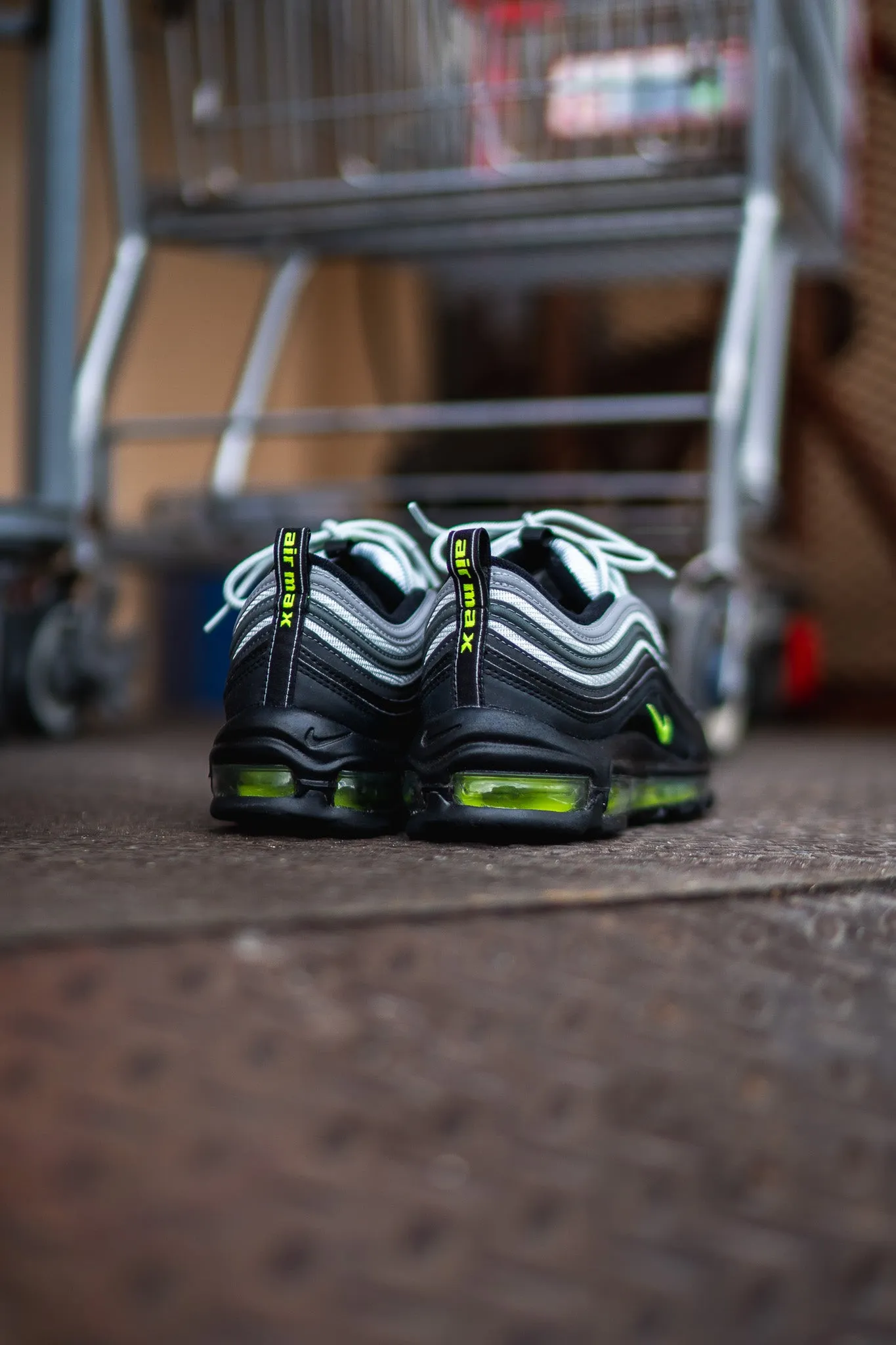 Mens Nike Air Max 97 (Pure Platinum/Volt)