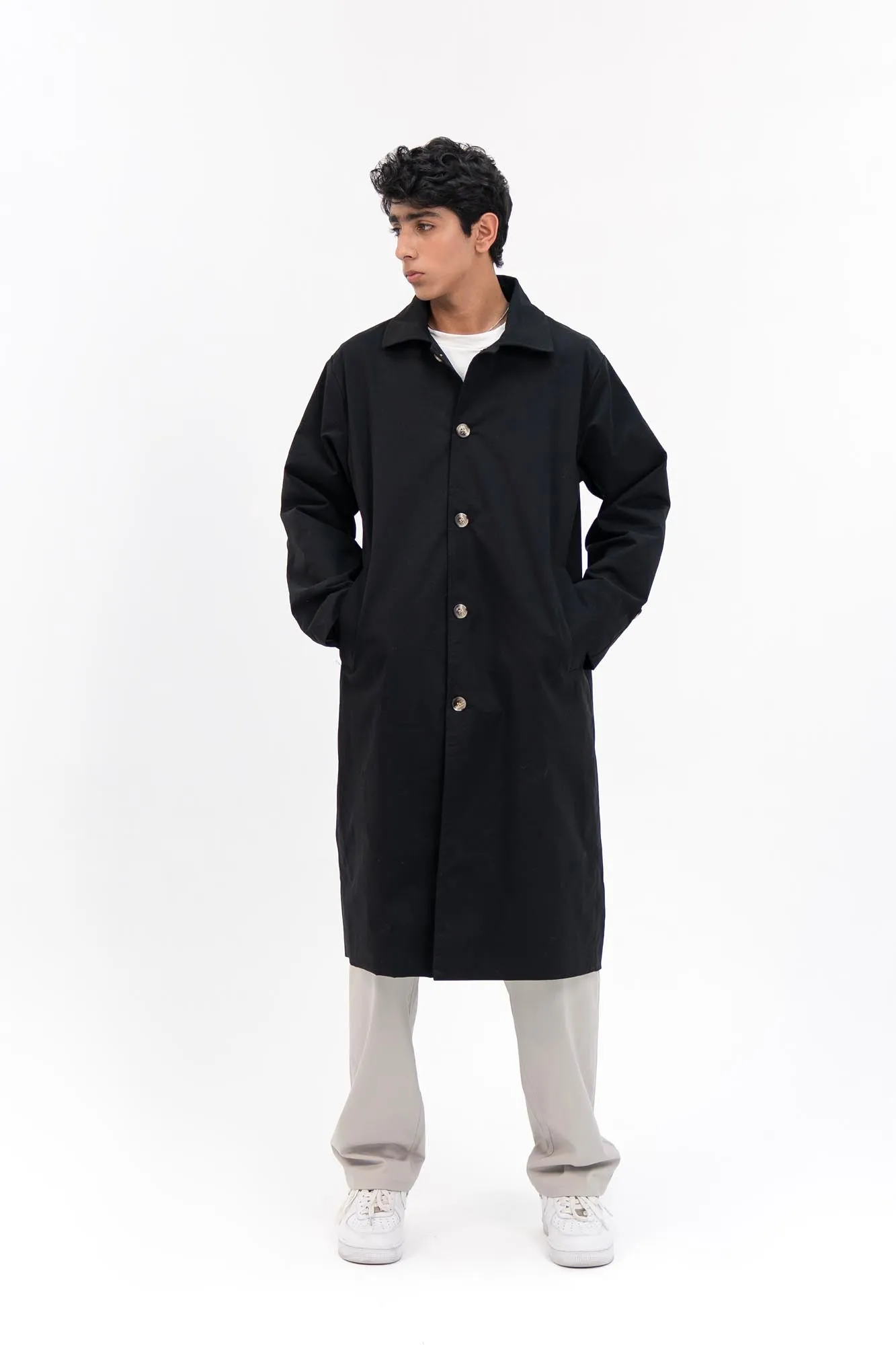 Men's Trench Coat - Black