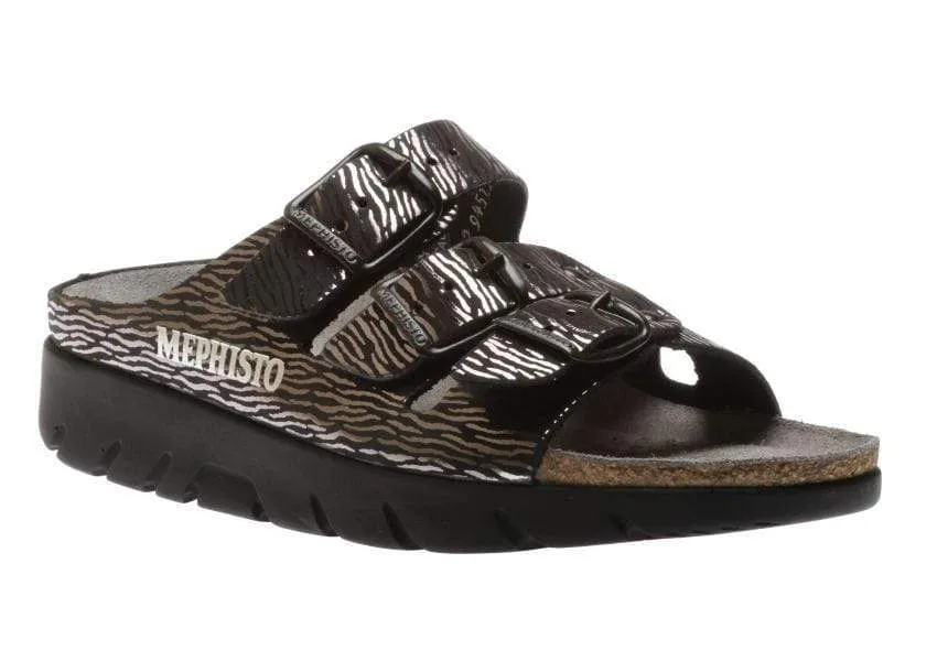 Mephisto Womens Zach Fit Sandals - Black Zebra