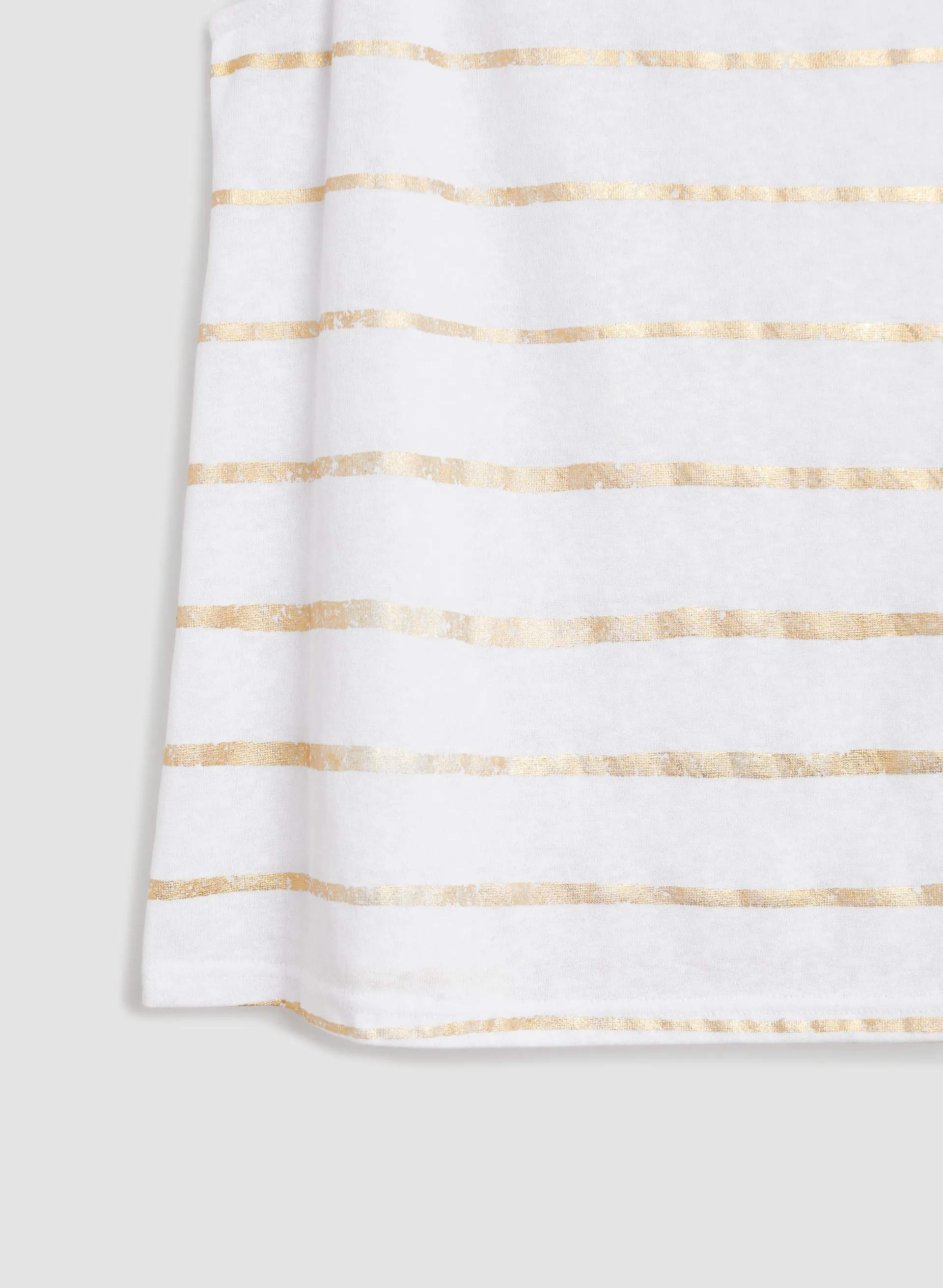 Metallic Stripe Linen Tank Top