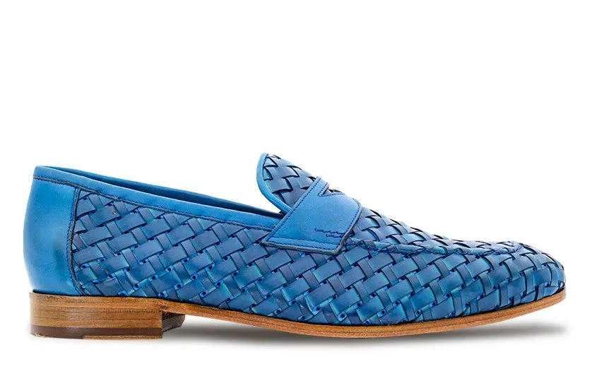 Mezlan Solomeo Woven Loafer Jeans