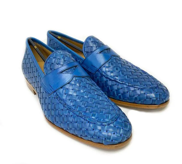 Mezlan Solomeo Woven Loafer Jeans