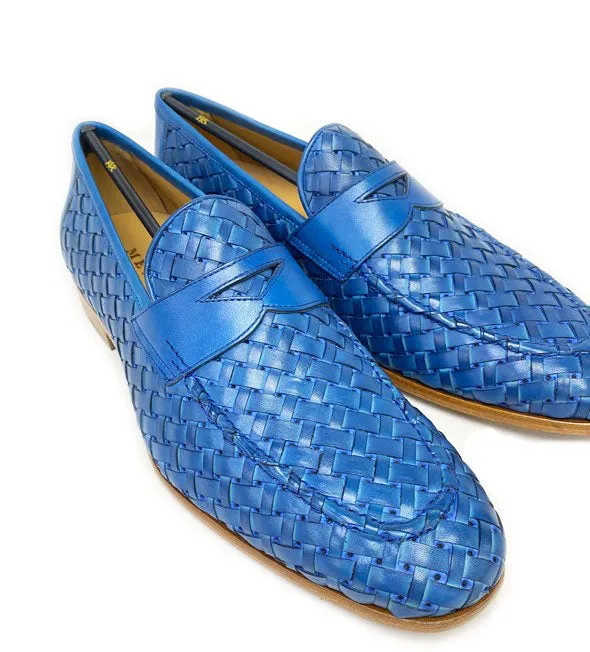 Mezlan Solomeo Woven Loafer Jeans