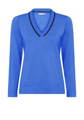Micha V Neck Sweater, Blue
