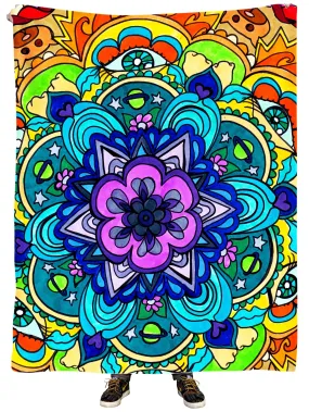 Microcosm Mandala Plush Blanket