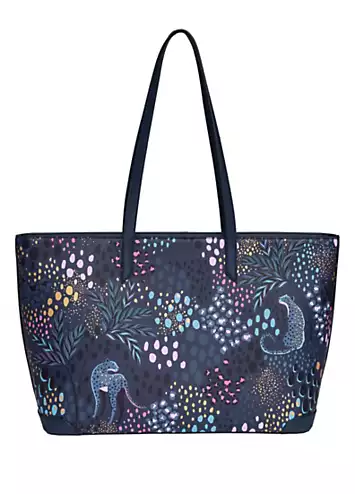 Midnight Leopard Large Tote Bag by Sara Miller | Look Again