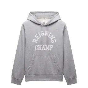 MIDWEIGHT TERRY ARCH LOGO HOODIE HEATHER GREY