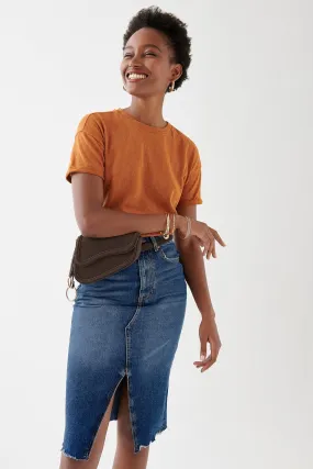 Millie midi denim skirt