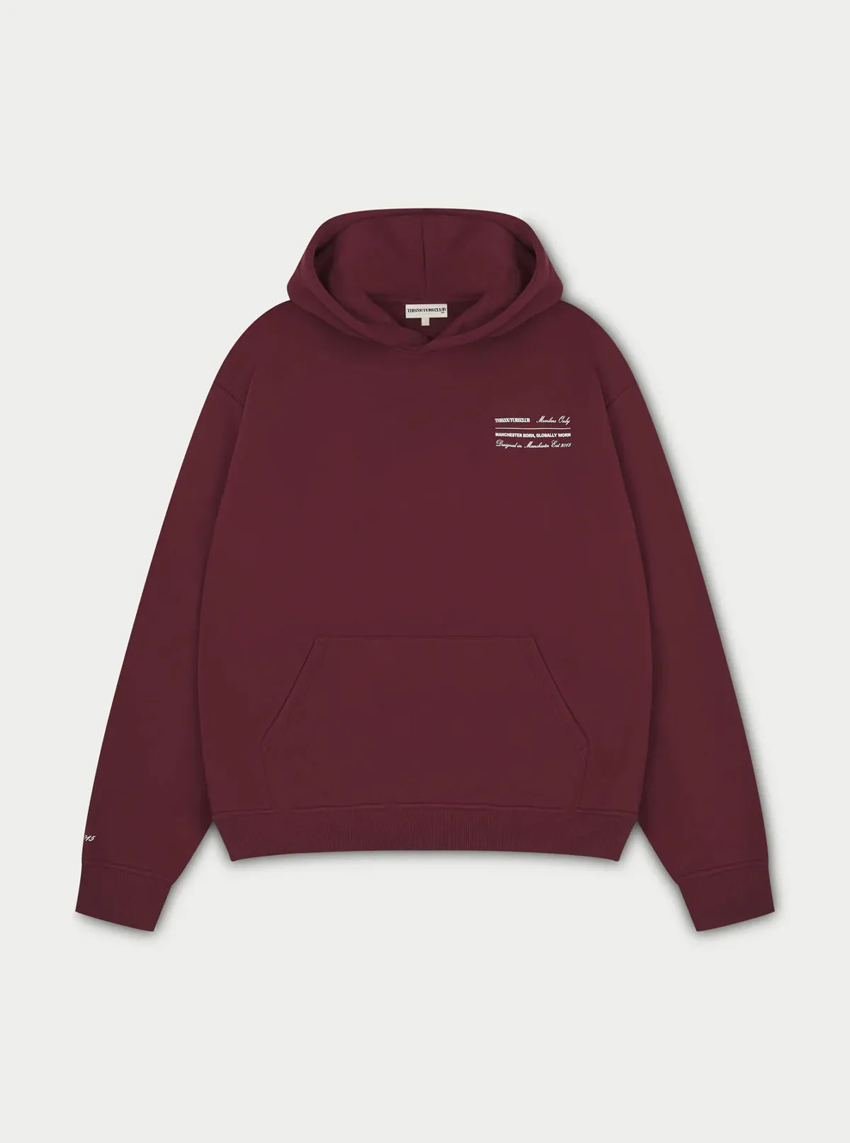 MISSION STATEMENT RELAXED HOODIE - BURGUNDY