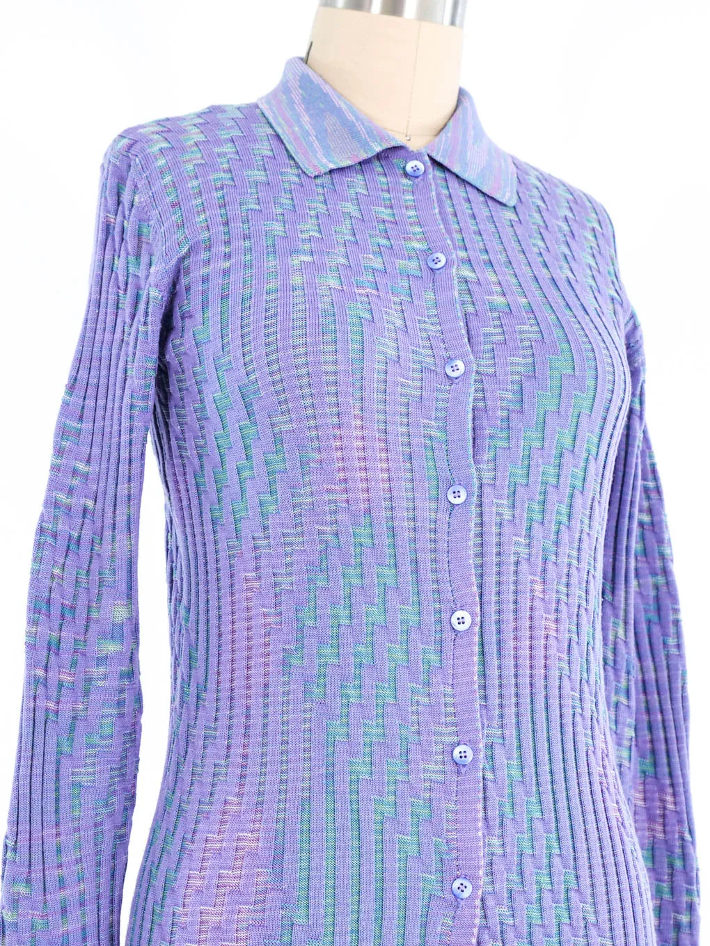 Missoni Lavender Knit Cardigan