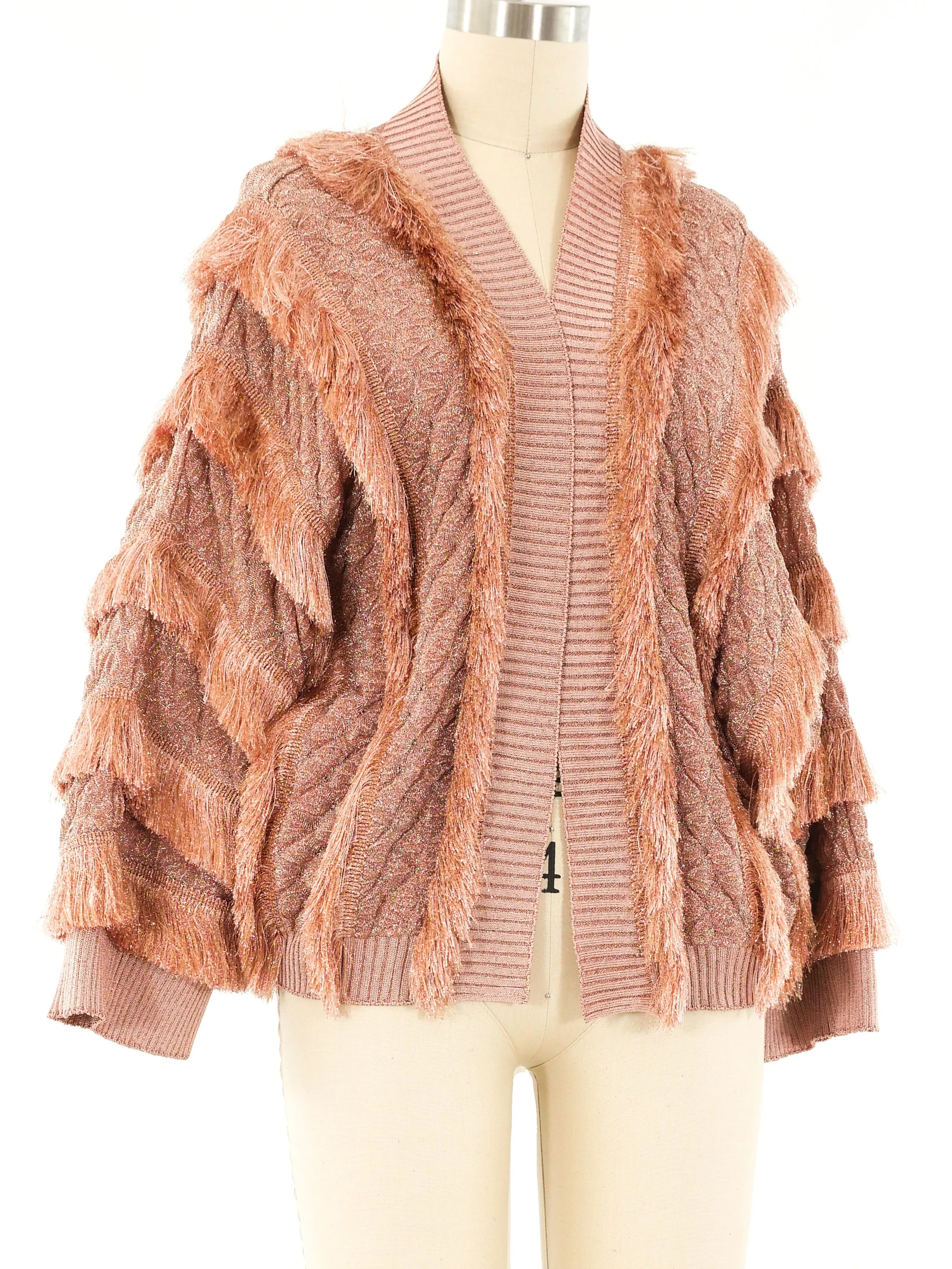 Missoni Rose Gold Fringe Cardigan
