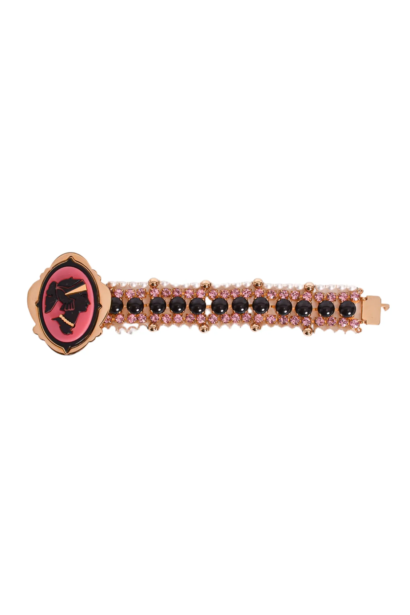 Miu Miu Pearl/Pink/Black Crystal Bracelet