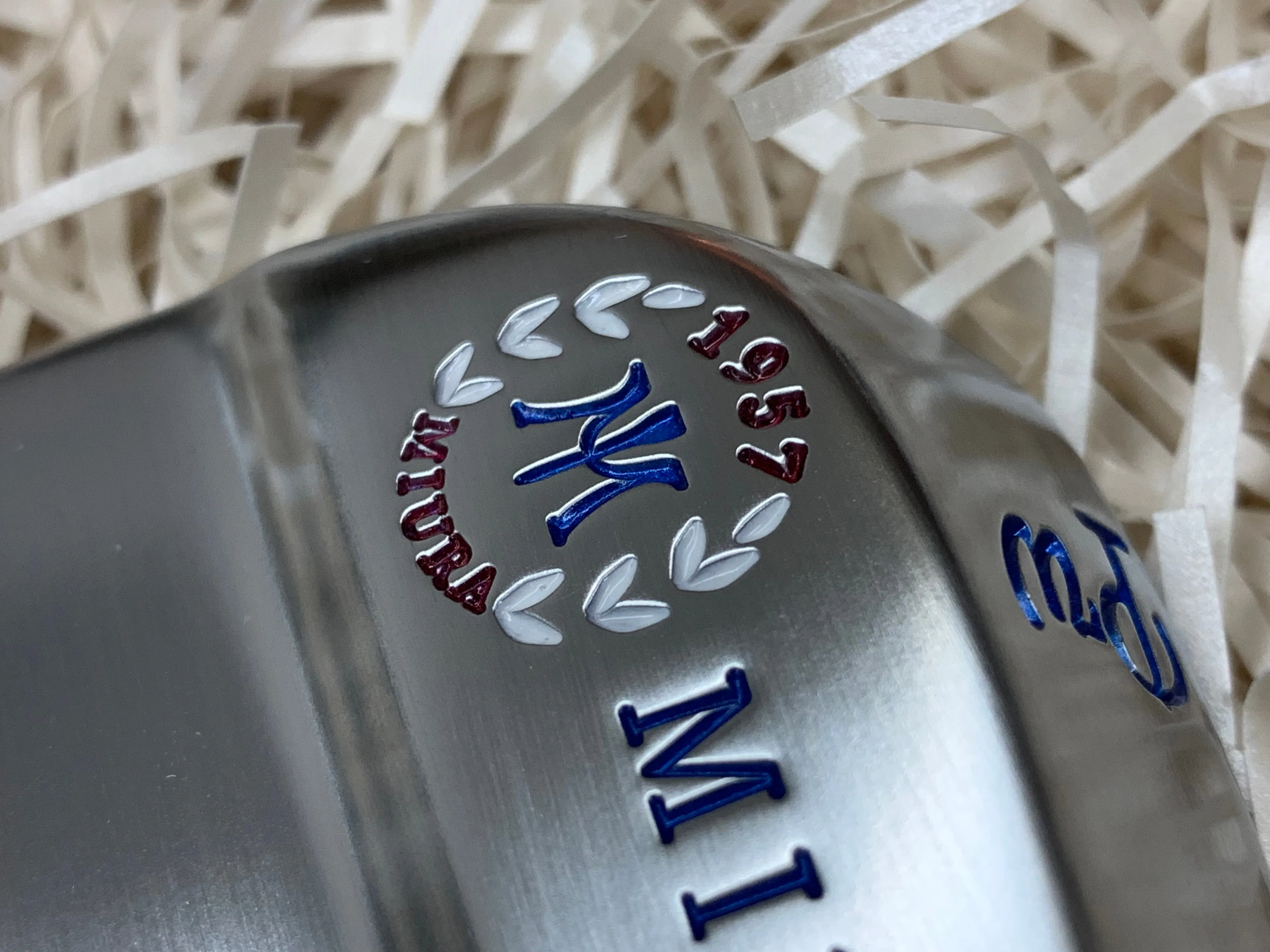 Miura Golf Irons Baby Blades Red White and Blue Fill