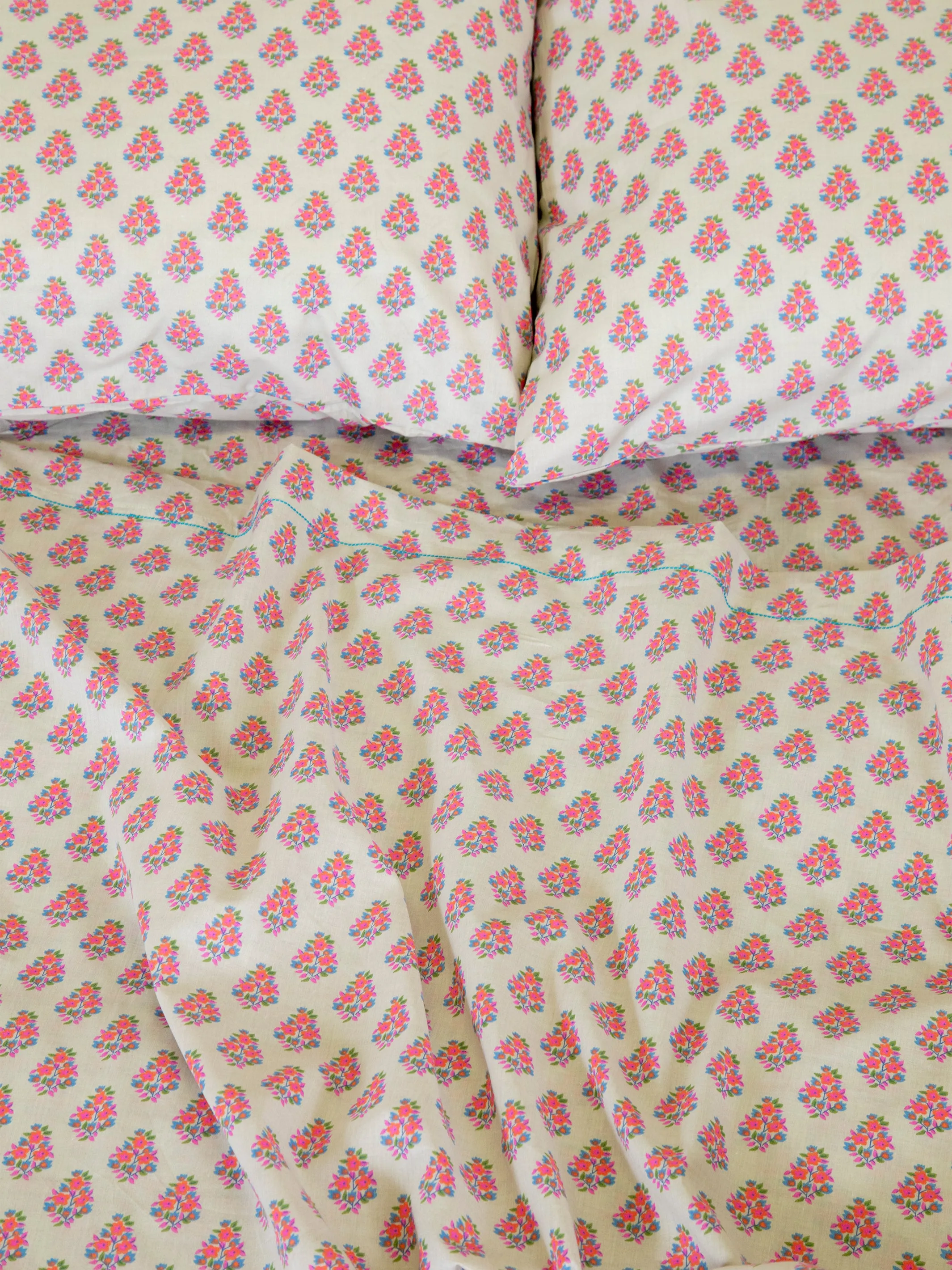 Mix & Match Soft Cotton Flat Sheet - Cream Maia