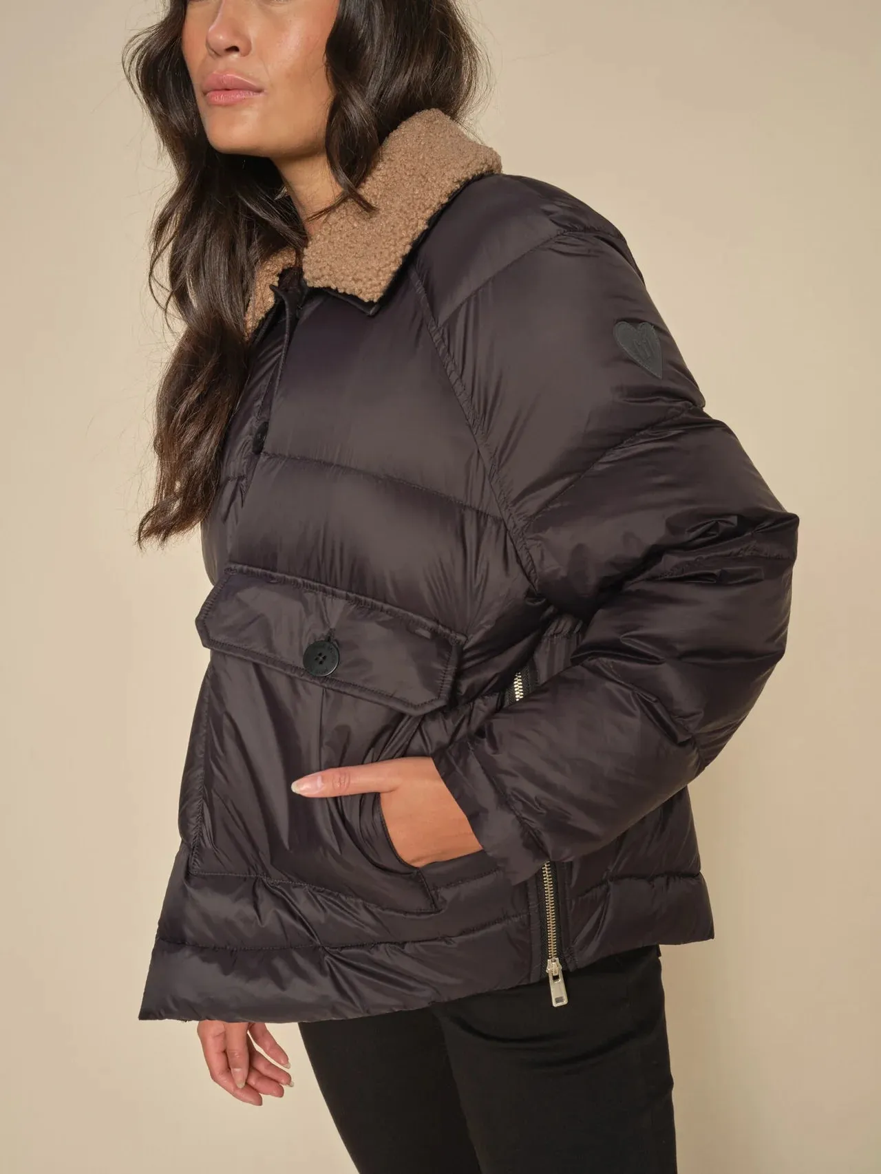 mmRidel Quilt Down Jacket Black