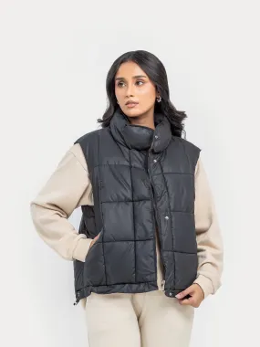 Mock Neck Puffer Gilet - FWTJP24-007