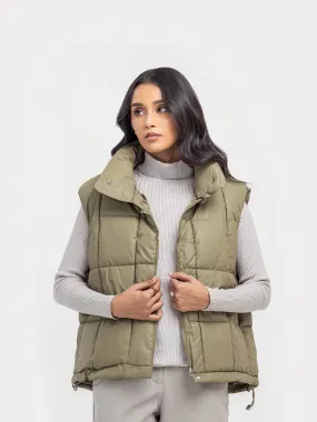 Mock Neck Puffer Gilet - FWTJP24-008