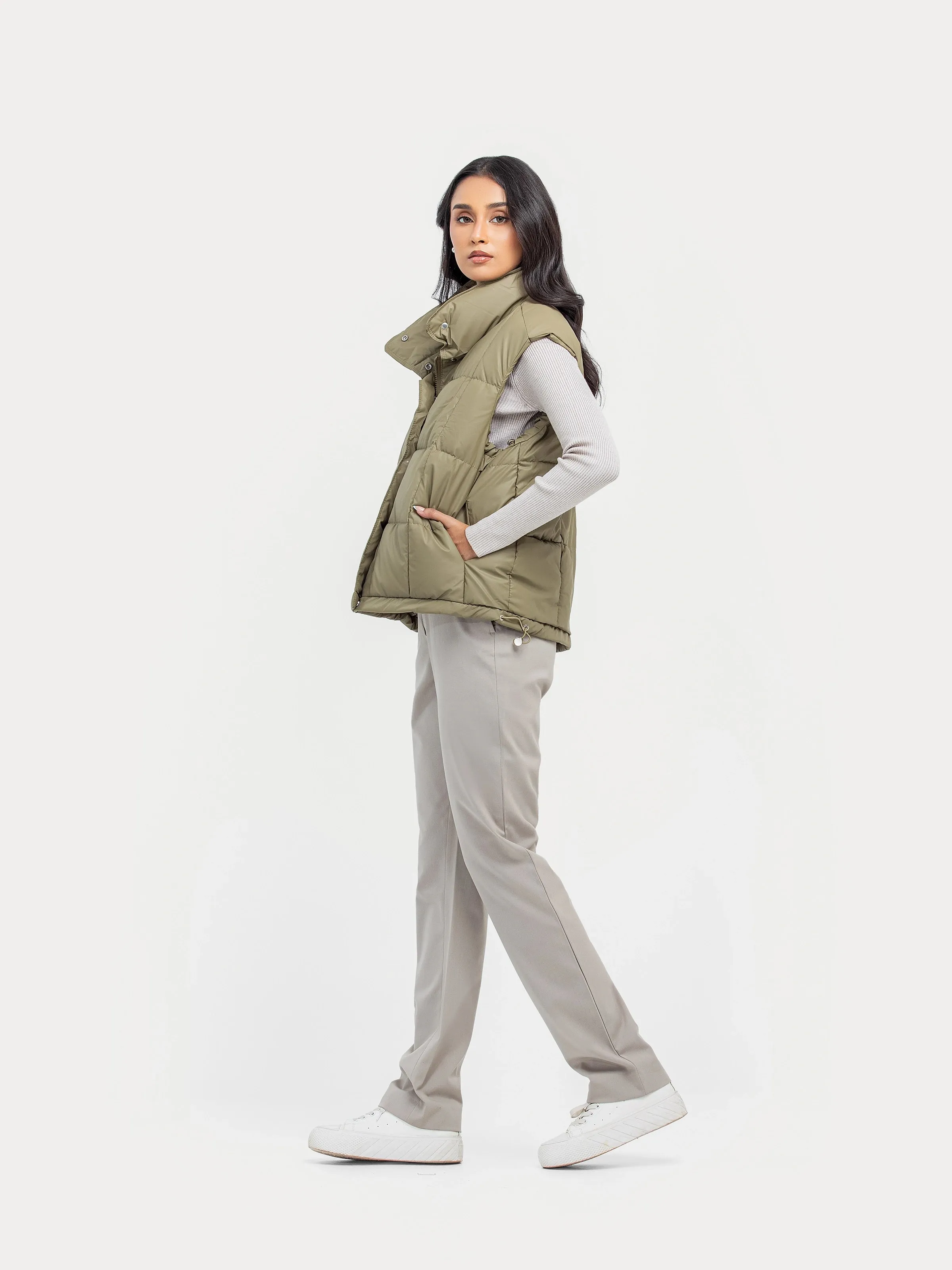 Mock Neck Puffer Gilet - FWTJP24-008