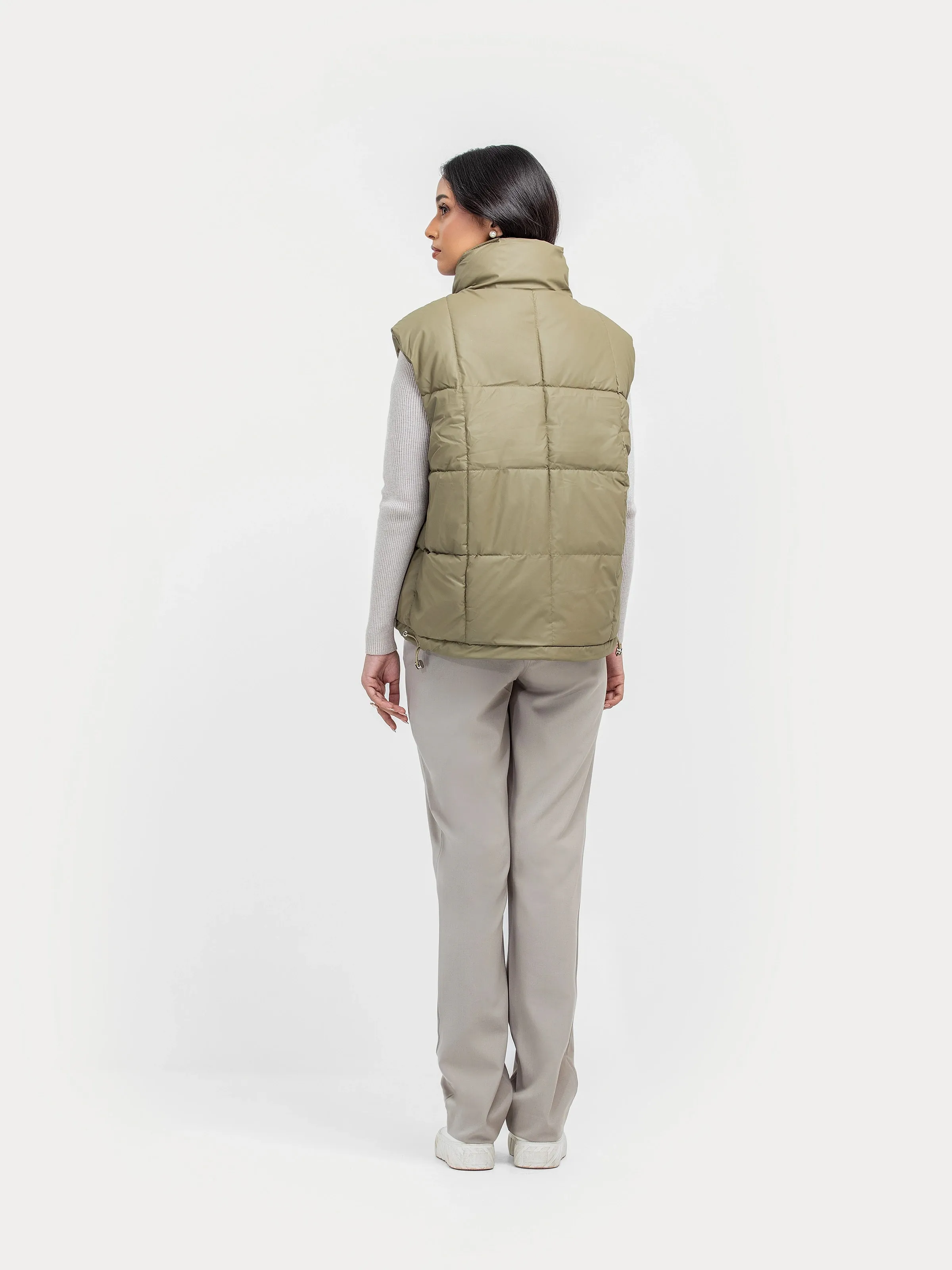 Mock Neck Puffer Gilet - FWTJP24-008