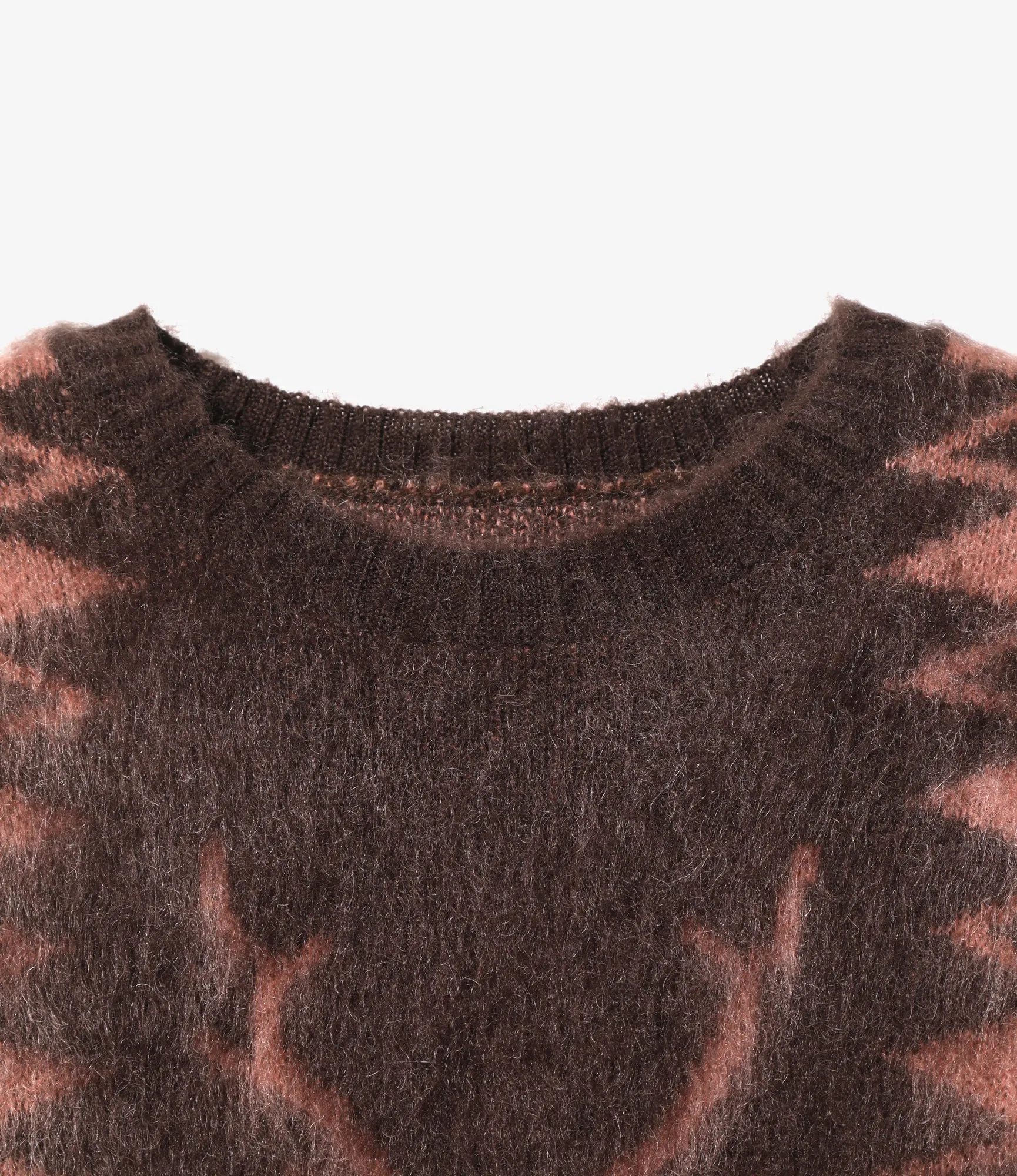 Mohair Sweater –Brown Native Pattern