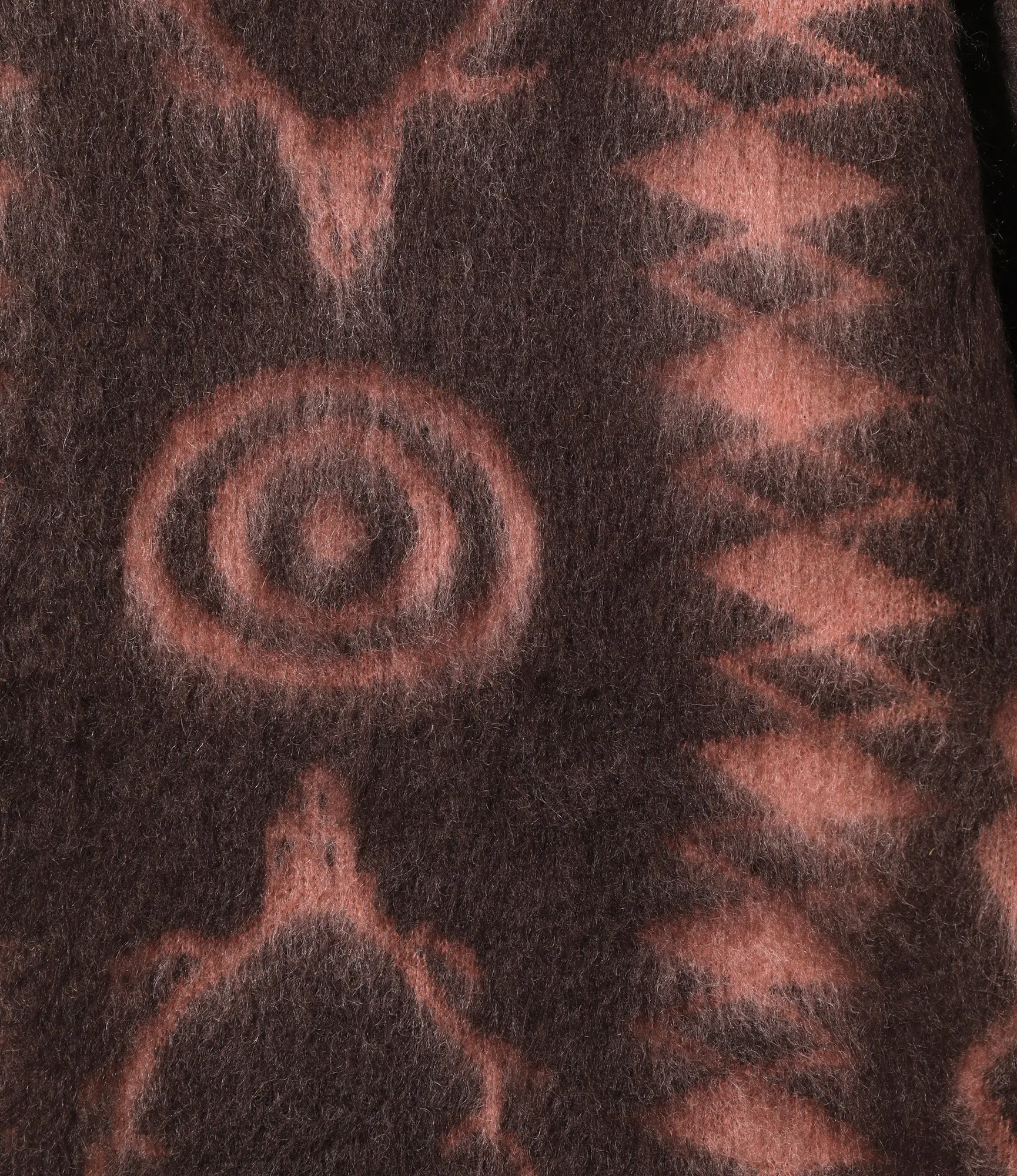 Mohair Sweater –Brown Native Pattern