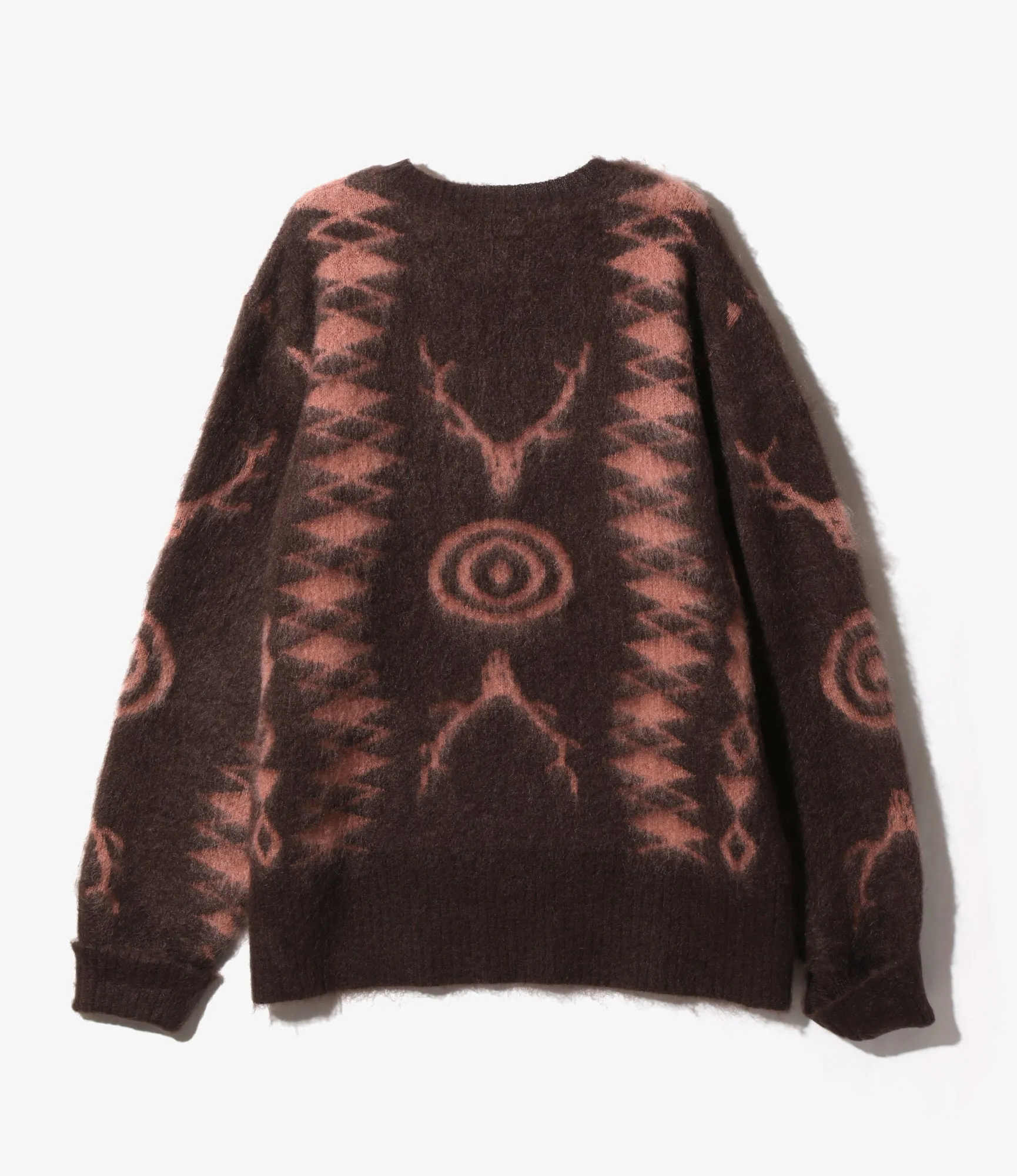 Mohair Sweater –Brown Native Pattern