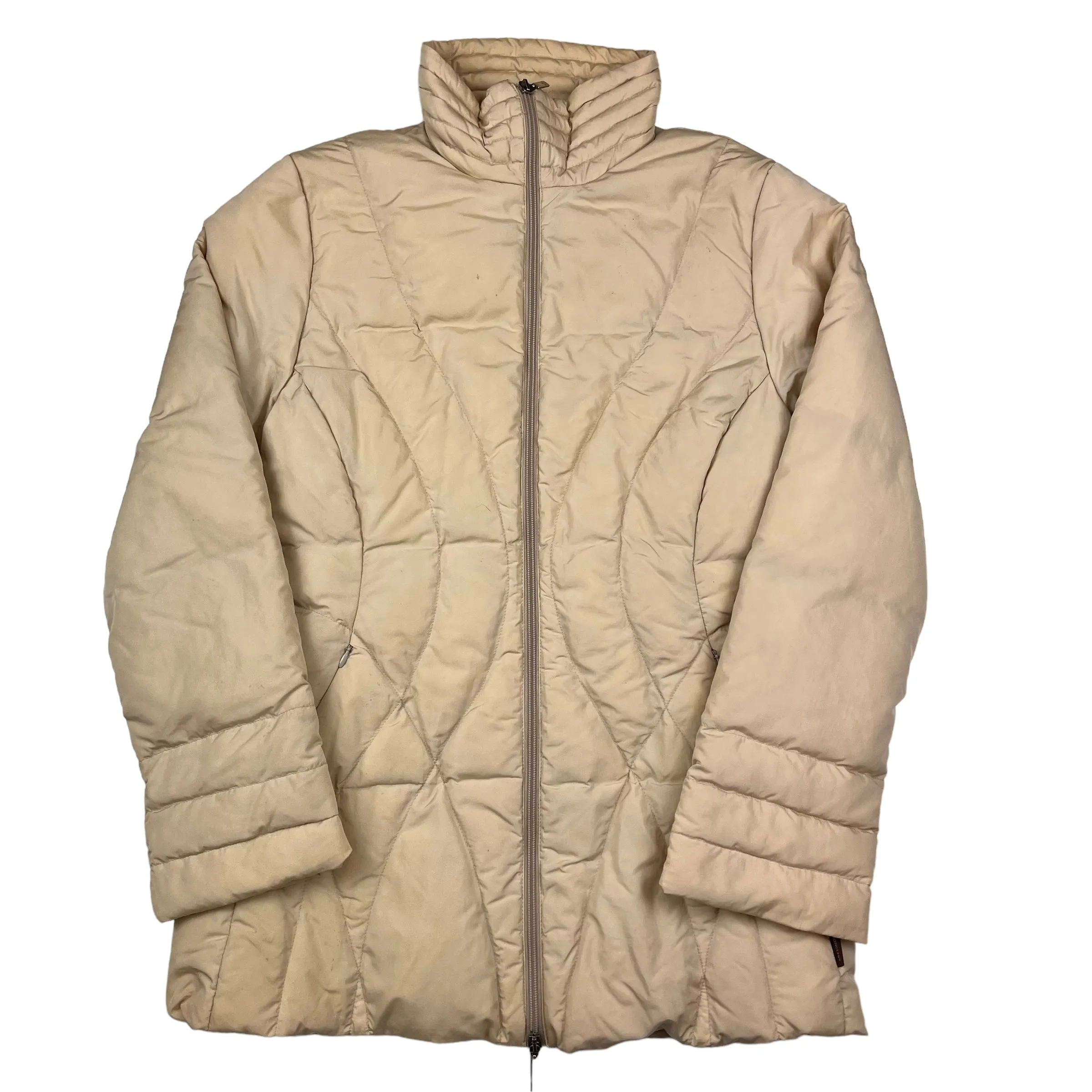 Moncler Cream Long Puffer Jacket