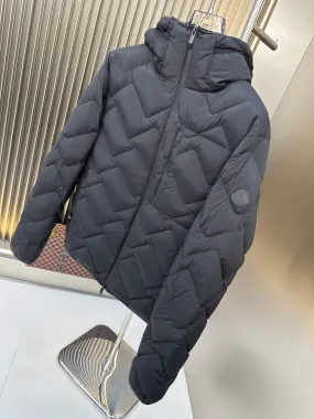 Moncler Maya Chevron Down Jacket in Black